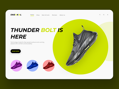 Sneakers Shoe Website UI UX Design