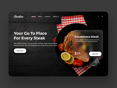 Steak Food Website UI UX Design