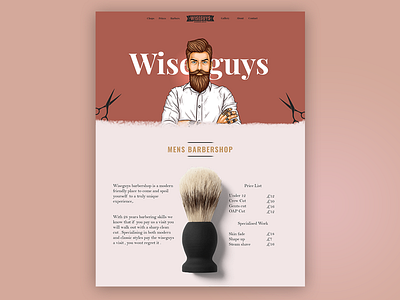 Barber Shop Landing Page business design graphicdesign webdesign webdesigner webdevelopment