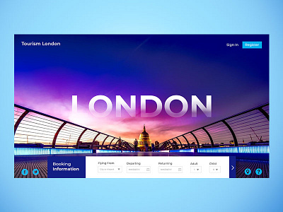 Tourism for London Concept business clean dark design flat graphicdesign minimal simple web webdesign webdesigner webdevelopment