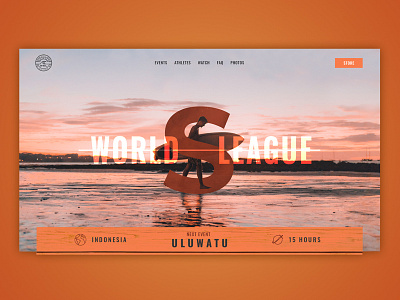 Surf World League Concept business clean design flat graphicdesign minimal simple ui web webdesign webdesigner webdevelopment