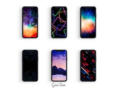 Set_4 apple background colorful design drawing graphic homescreen illustration illustrator ios ipad iphone iphone11promax minimal mockup photoshop vector texture wallpaper