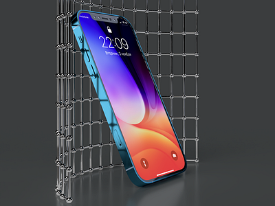 Curved apple background colorful design drawing graphic homescreen illustration illustrator ios iphone12pro iphone12promax minimal mockup texture wallpaper