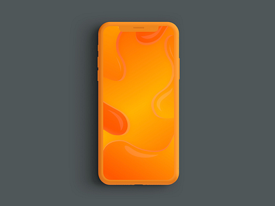 Orange fluid apple background colorful design drawing graphic homescreen illustration illustrator ios ipad iphone iphonexs minimal photoshop vector texture wallpaper