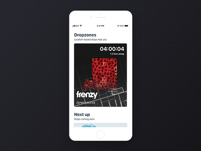 Frenzy iOS app flashsale ios iphone mobile product sneakerhead sneakers startup streetwear ui ux yeezy