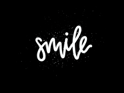 Smile calligraphy design draw lettering sketch smile type typography