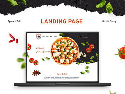 Spice & Grill | Restaurant Website Landing Page design figma food website landing page minimal photoshop pizza pizza website restaurant ui ui design uiux ux ux design web design