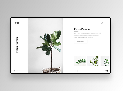 ECO. - Concept clean clean ui eco friendly flat green minimalist plants trees ux white whitespace