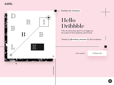 Hello Dribbble! debut design dribbble first invite shot thanks ui ux web