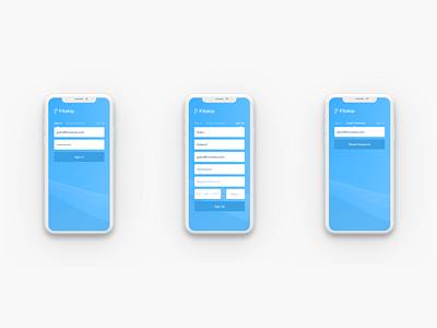 Fitskip - Sign in/Up/Forgot app design flat illustration ui ux vector