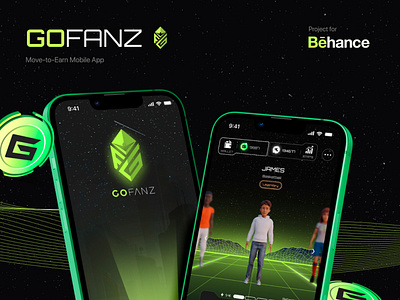 GoFanz | Metaverse Mobile App 3d app m2e meta mobile nft sport ui uiux ux webdesign