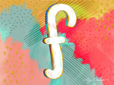 36days f 36dayoftype 36daysoftype07 design illustration lettering procreate procreate art texture typographic typography