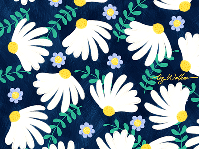 Daisy Illustration Pattern