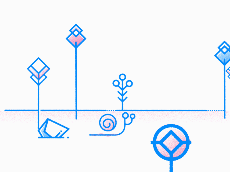 Helo Dribbblerz animation debut line art minimalistic