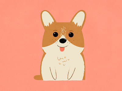 Corgi corgi dog graphic design illustration pupper