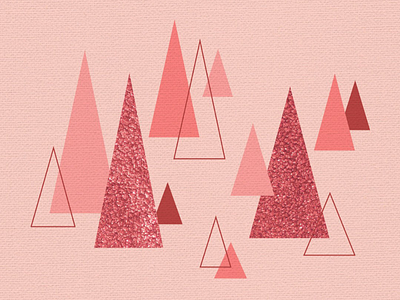 Pink Forest abstract foil forest geometric graphic design illustration nature pink texture trees