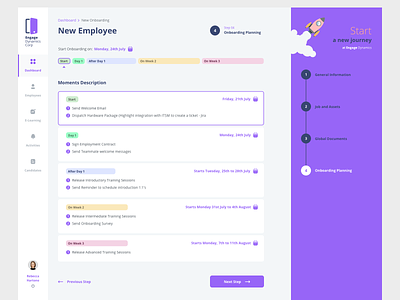 Employee Onboarding Journey ui