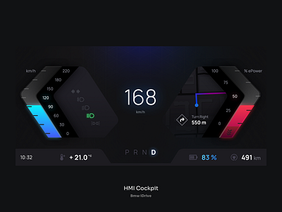 HMI Cockpit Concept Bmw car cockpit ui