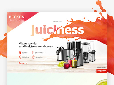 Juiciness Becken Worten design homepage landing ui ux webdesign