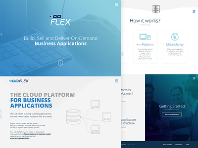 Dbflex design homepage landing ui ux webdesign