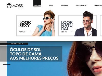 Moss Eyewear ecommerce glasses ui design ux design web