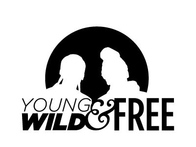 Young Wild & Free black white t shirt design