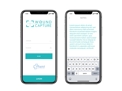 Wound Capture App healthcare app ios mobile ui