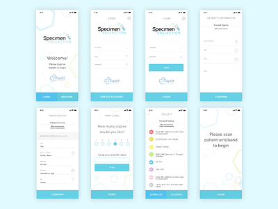 Specimen Collection App - Mobile View