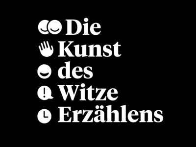 Die Kunst des Witze Erzählens – Icons design funny german graphic graphicdesign haha icon jokes logodesign