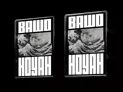 Hoyah Bawd black dark design poster surf typography