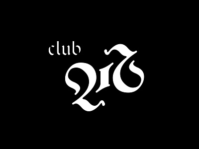 Club 216 branding design identity logo