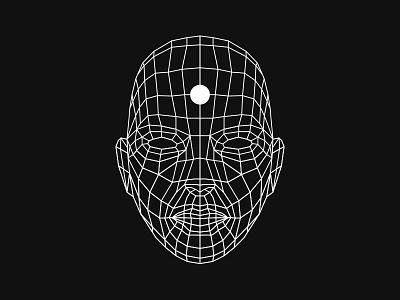 Wire Head face illustration vector wireframe
