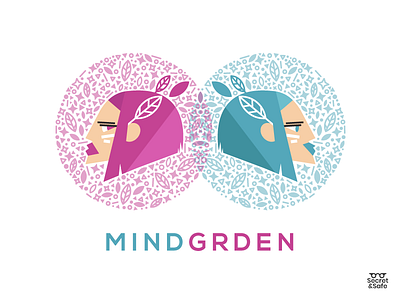 MINDGRDEN 2 brand branding character design female freelance graphic icon illustration logo logomark