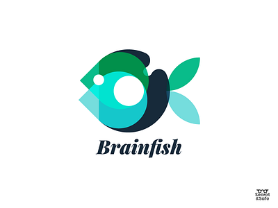 Brainfish branding design freelance icon illustration logo logo simple logomark simple vector