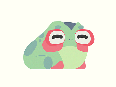 Froggo animal art blue clean design flat frog green illustration illustrator minimal red vector