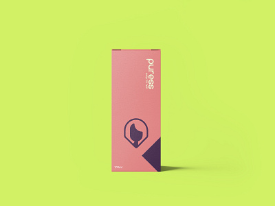 puress soap box art branding clean design flat green icon illustrator logo minimal neon pink vector
