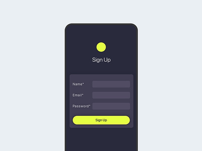 daily ui sign up mobile app ui