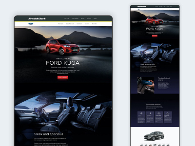 Ford Kuga Landing Page landing page web design