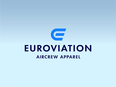 Euroviation Aircrew Apparel aviation branding logo logodesign