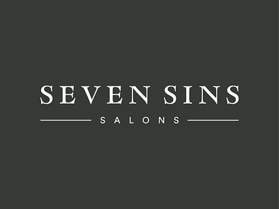 Seven Sins Salons branding graphic design logo