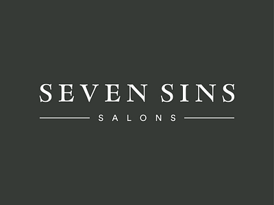Seven Sins Salons branding graphic design logo