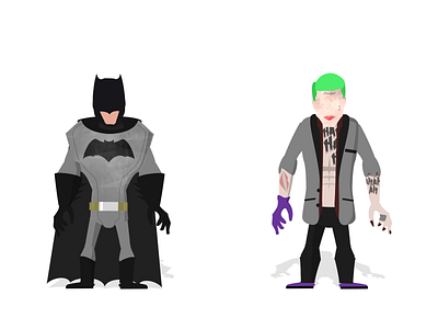 Batfleck vs. JaredJoker batman batman v superman ben affleck dc comics heroes jared leto joker suicide squad versus villains vs.