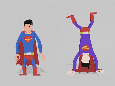 Superman vs. Bizarro bizarro superman heroes jerry curl superman upside down versus villains vs.