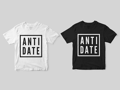 Antidate tees antidate apparel black branding fashion logo minimal tees tshirt typography white