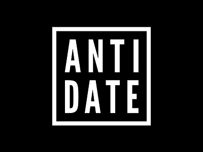 Antidate logo antidate branding design logo square typographic