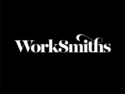 Worksmiths - Branding Studio branding clean logo monochrome serif font serif logo typography