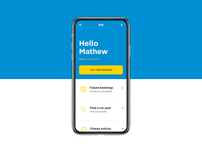 RCP - Parking App bookings design illustration ios minimal mobile parking app ui ux webapp website welcome