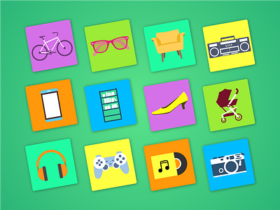 Cool & Fun Marketing Assets badge cards color colors flat flat design fun icon icons illustration tel aviv