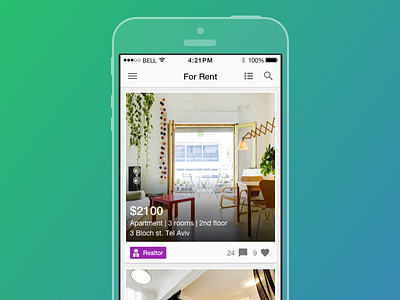 Coming soon to HappySale app feed flat fun housing ios iphone material real estate rentals simple