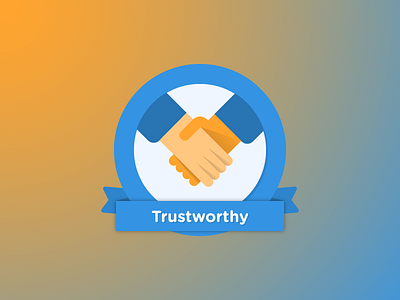 The Trustworthy Badge badge handshake icon trust